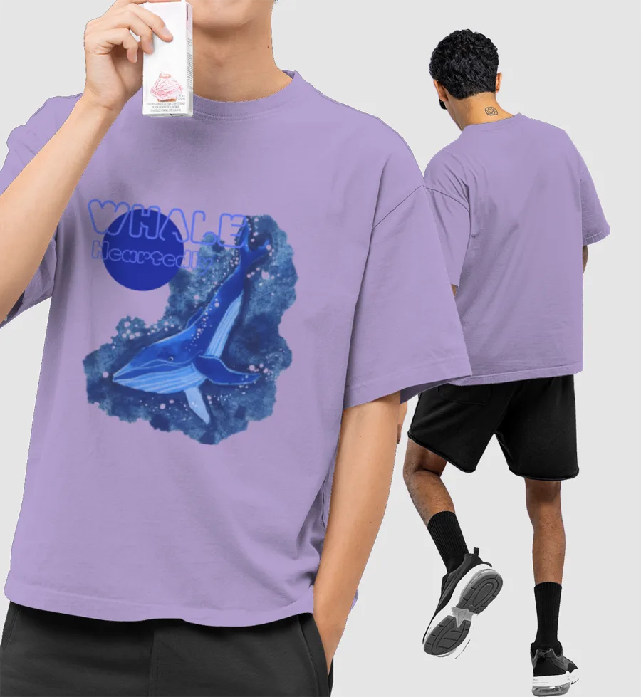 Whale is Me Front-Printed Oversized T-Shirt