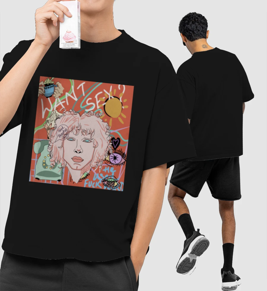 Boy Front-Printed Oversized T-Shirt