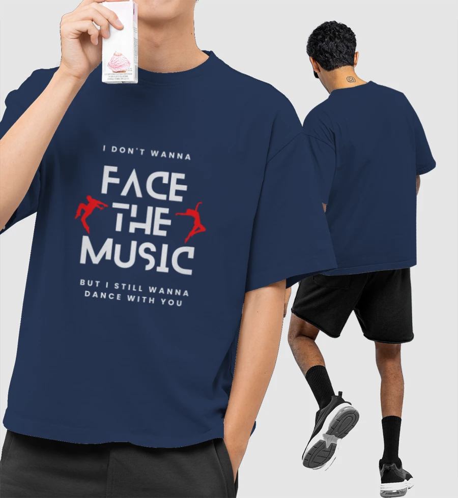 Louis Tomlinson Face the Music Front-Printed Oversized T-Shirt