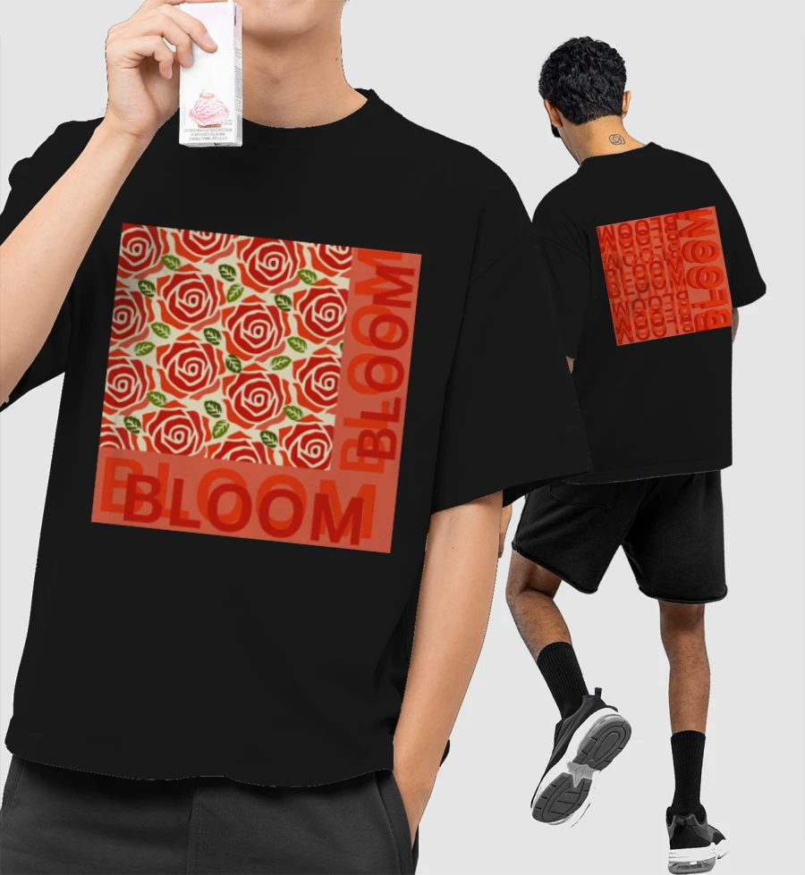 Bloom Oversized T-Shirt (Front & Back Print)