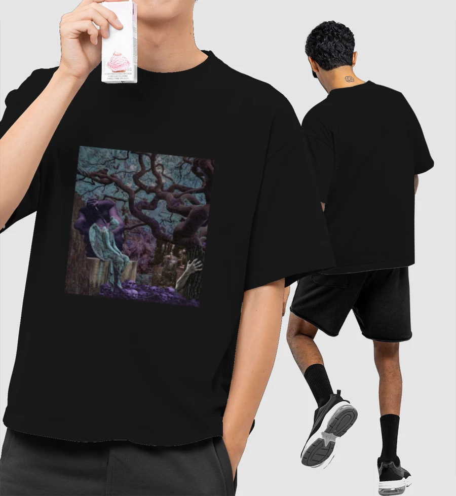 Eulegy Front-Printed Oversized T-Shirt