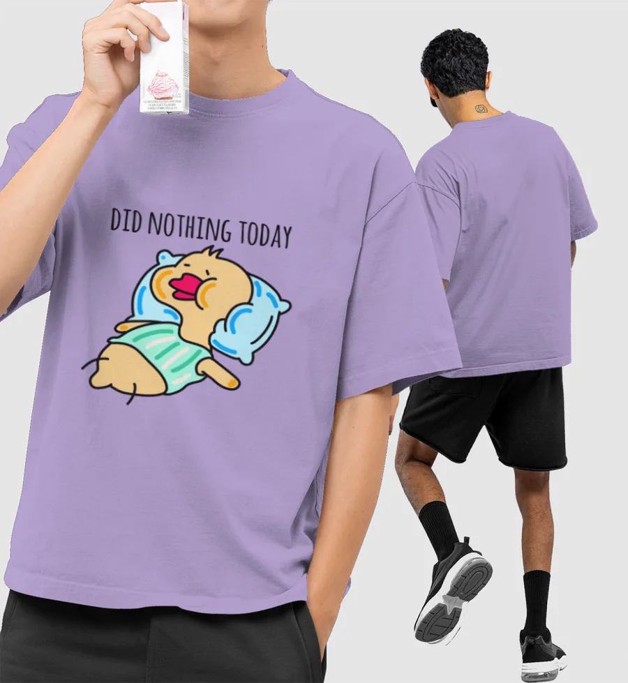 Funny Duck Front-Printed Oversized T-Shirt