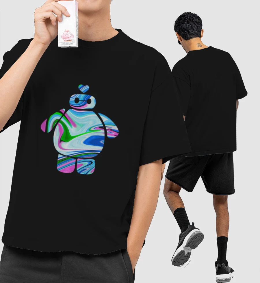 Baymax Front-Printed Oversized T-Shirt