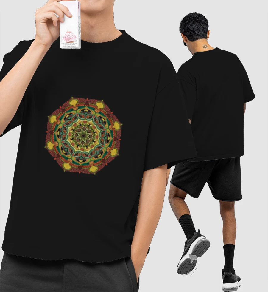 Add Colour Front-Printed Oversized T-Shirt