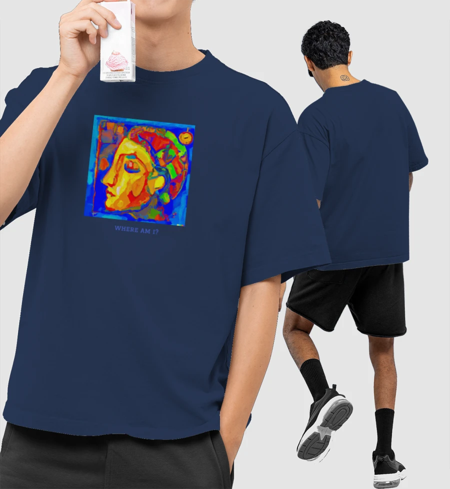 where is my mind Front-Printed Oversized T-Shirt