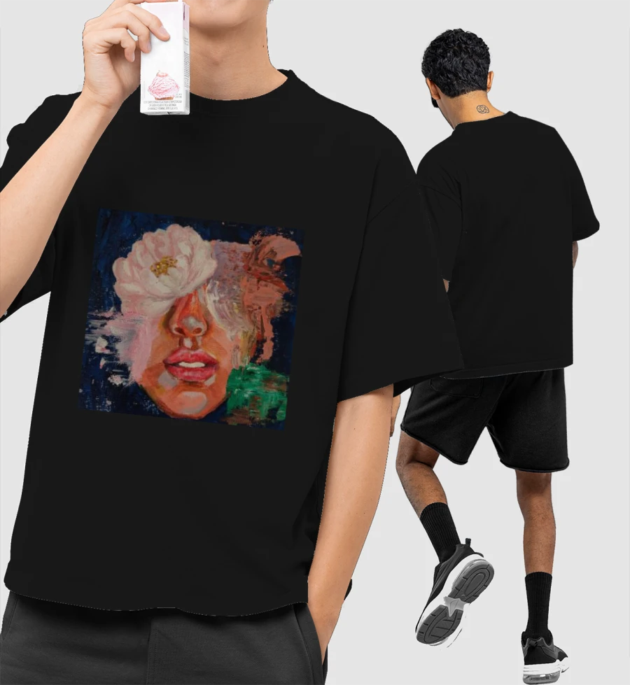 Beauty in Dysfunction Front-Printed Oversized T-Shirt