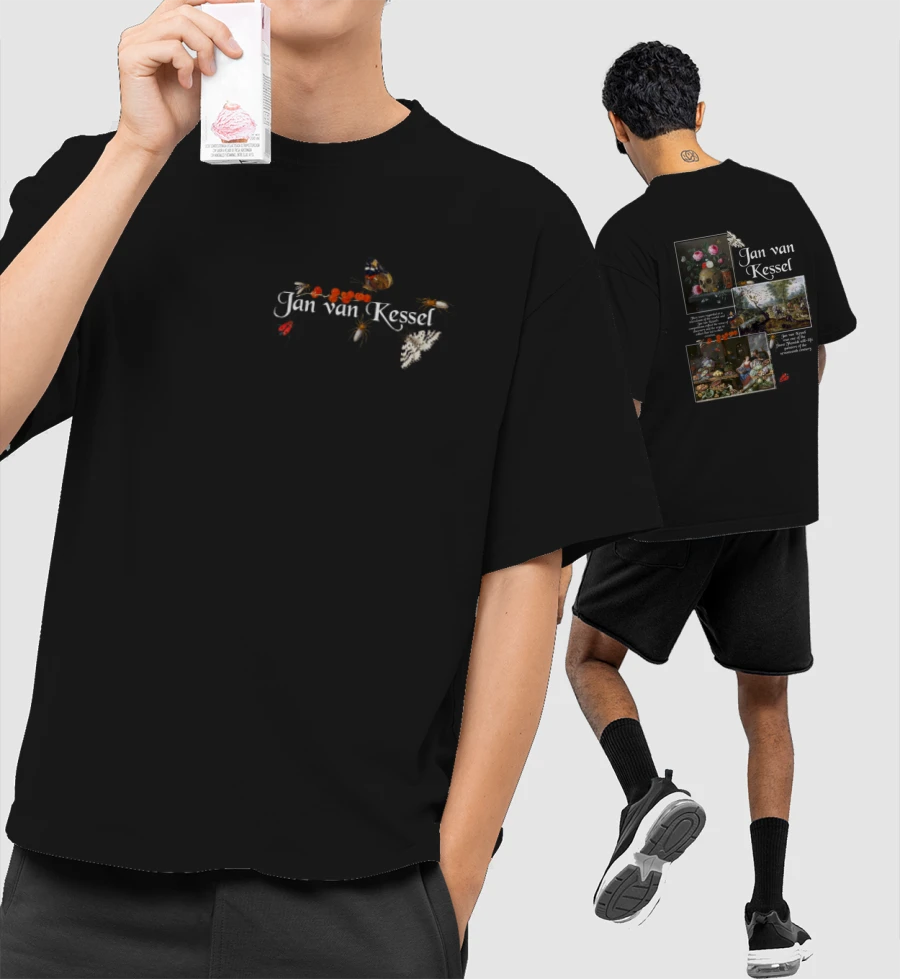 Jan van Kessel (Dark) Oversized T-Shirt (Front & Back Print)