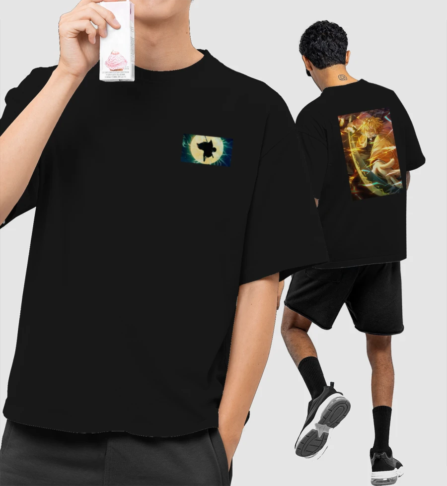Zenitsu - Demon Slayer Oversized T-Shirt (Front & Back Print)