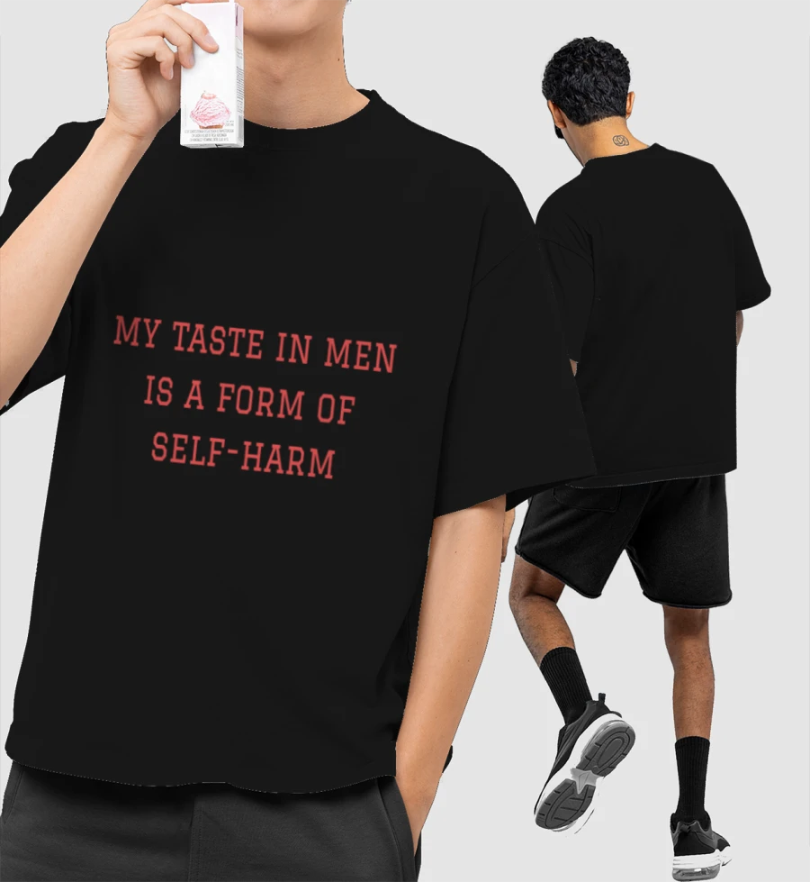 Opinions Front-Printed Oversized T-Shirt