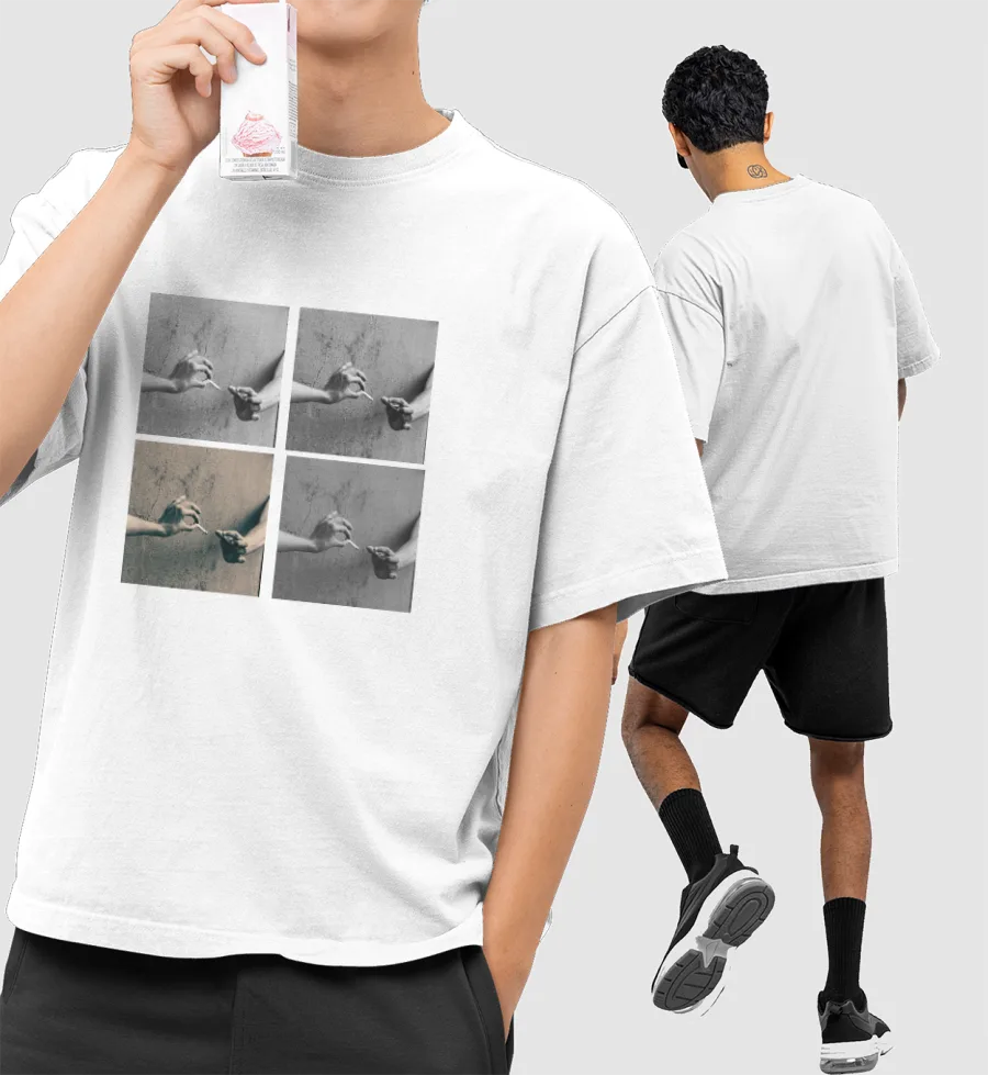 Photography inspired  Front-Printed Oversized T-Shirt