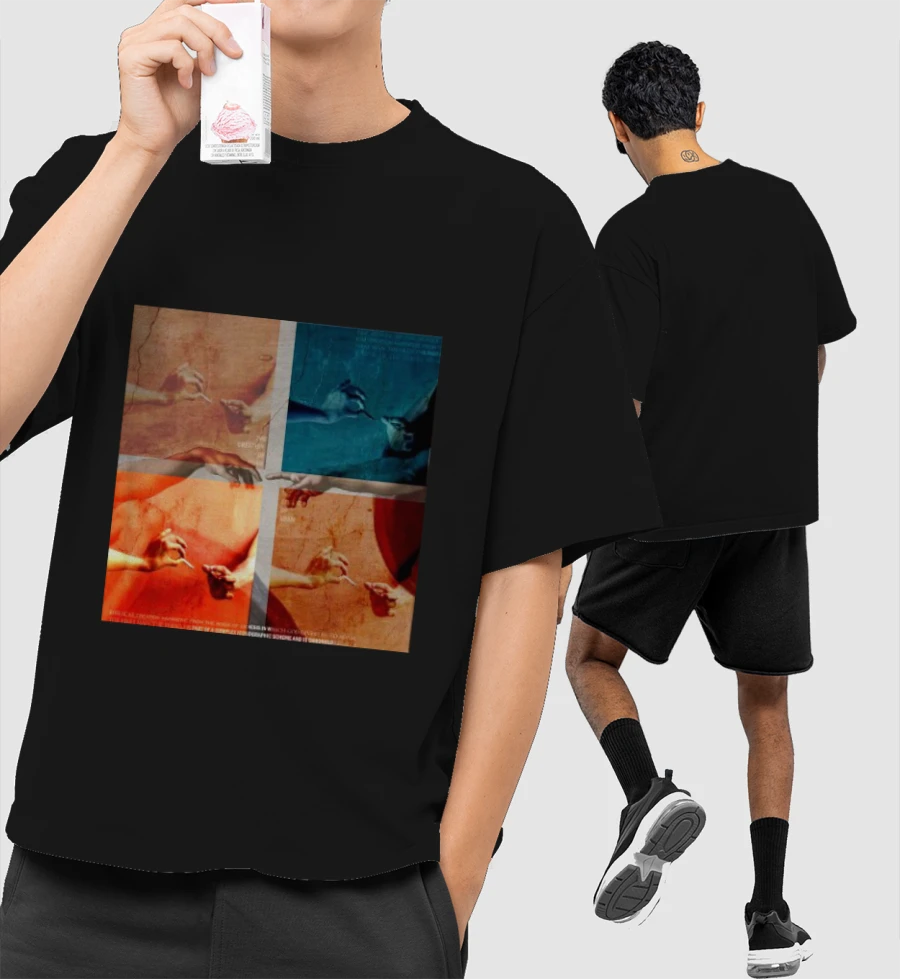 Photography inspired  Front-Printed Oversized T-Shirt