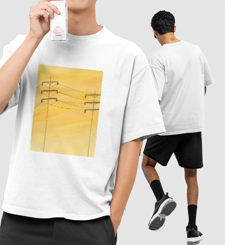 Sunset tee Front-Printed Oversized T-Shirt