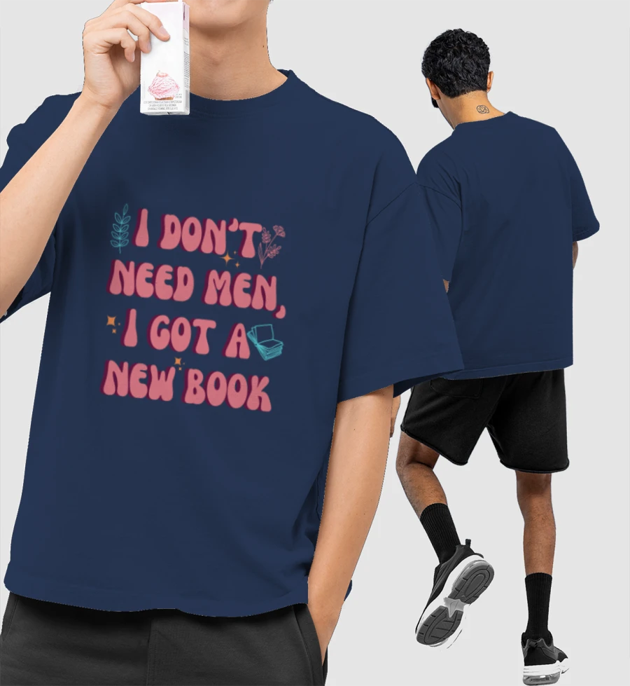 Being anti-social Front-Printed Oversized T-Shirt