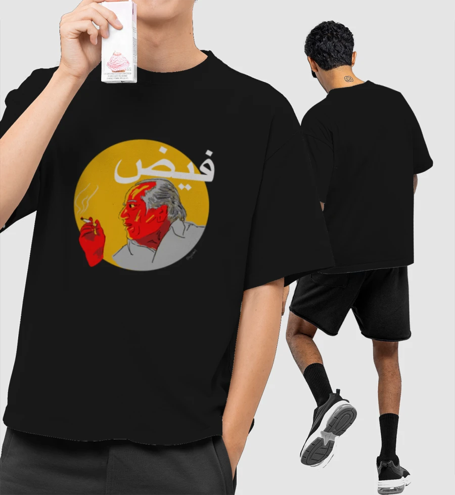 Smoking Faiz T-shirt Front-Printed Oversized T-Shirt