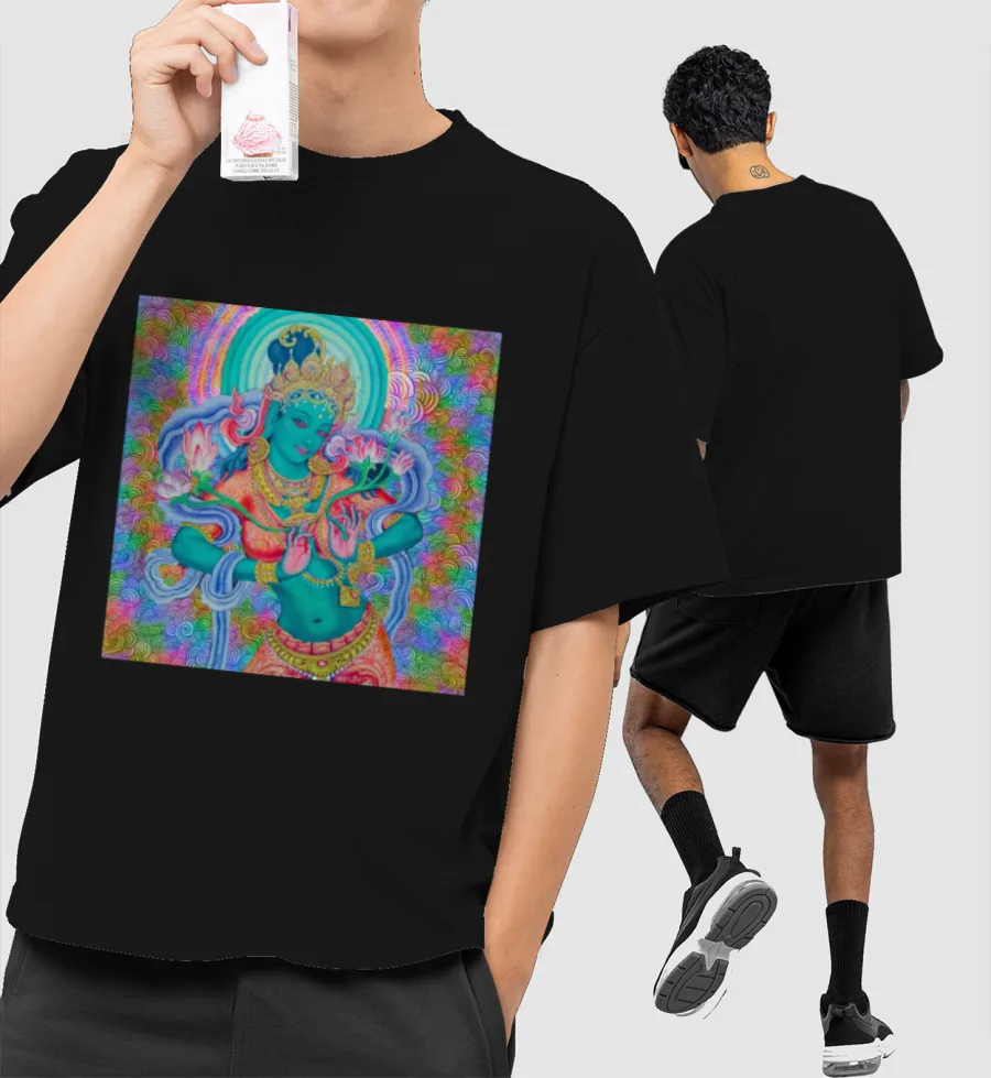 Trippy Tara Front-Printed Oversized T-Shirt