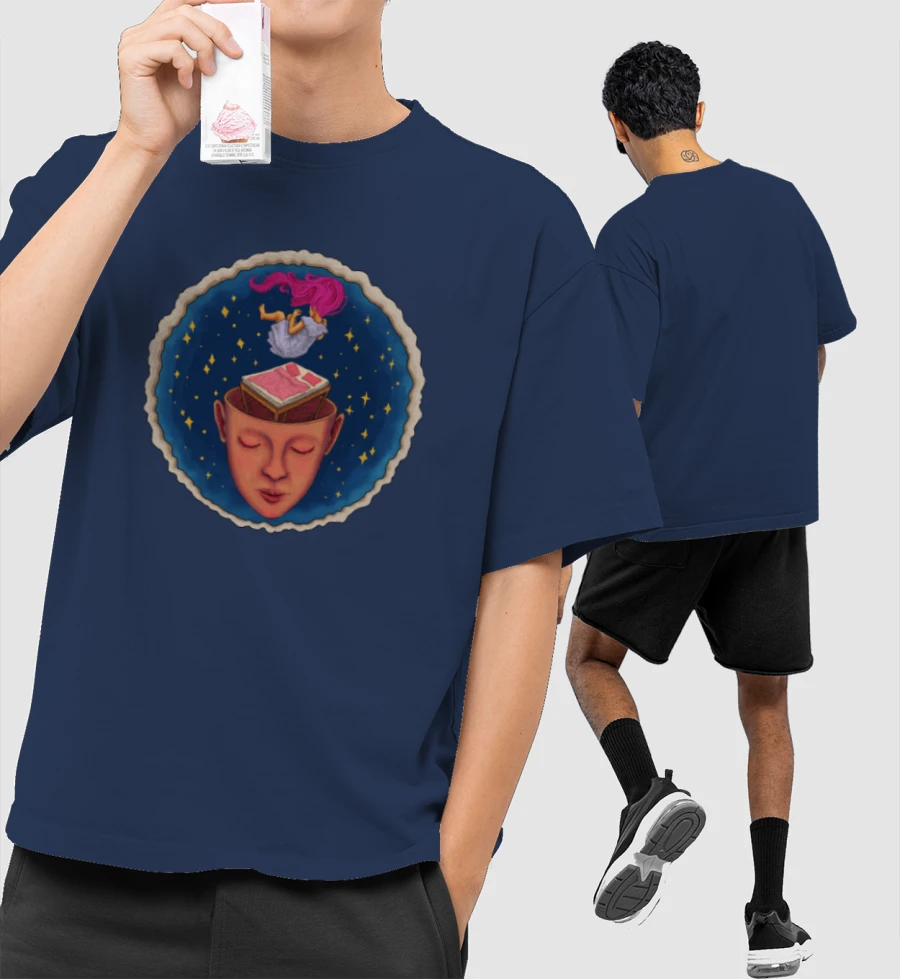 Dreamer Front-Printed Oversized T-Shirt