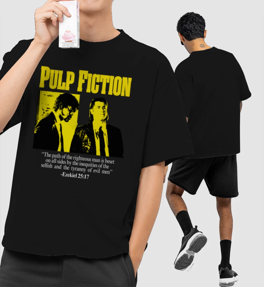 Pulp Fiction Front-Printed Oversized T-Shirt