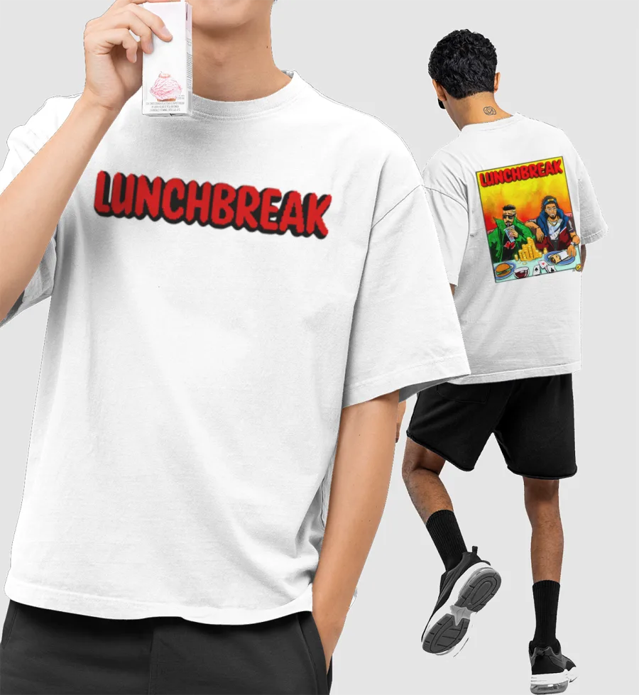 LUNCH Oversized T-Shirt (Front & Back Print)