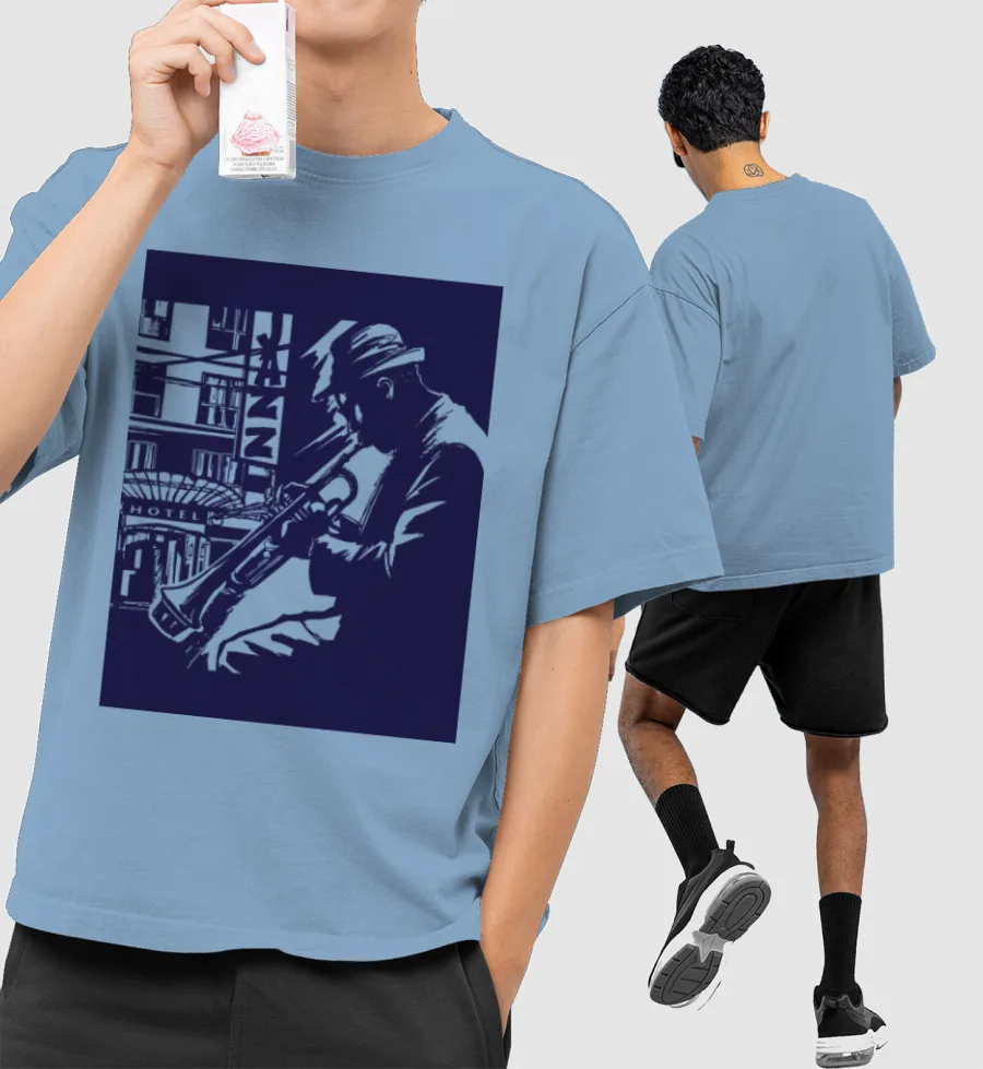 a musician  Front-Printed Oversized T-Shirt