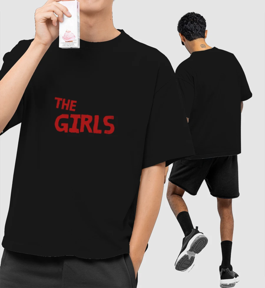 THE GIRLS' Meme Front-Printed Oversized T-Shirt