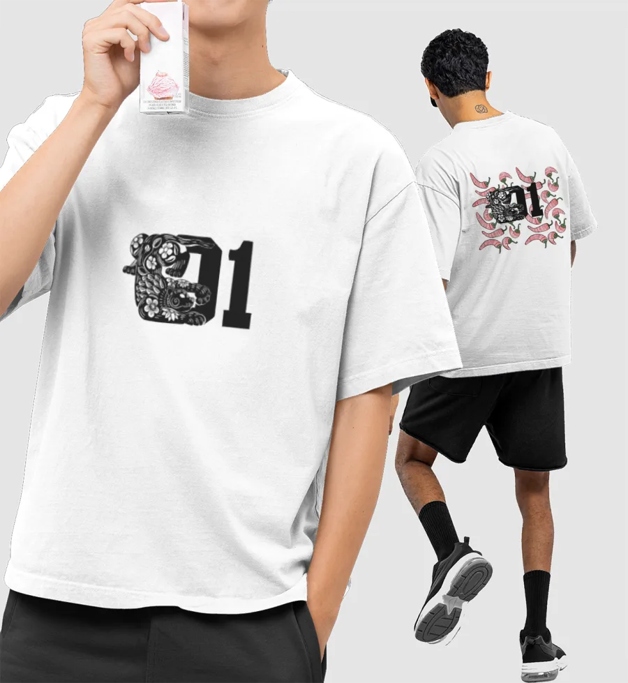 No 1 Oversized T-Shirt (Front & Back Print)