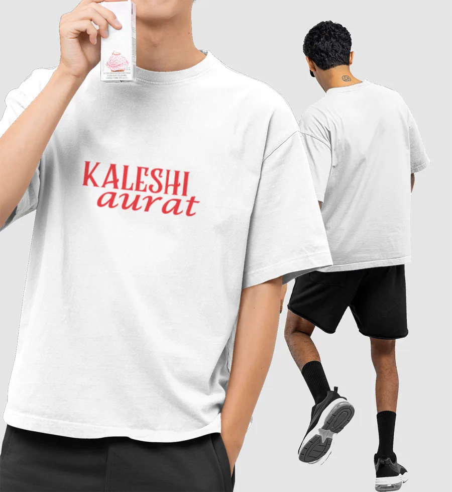kaleshi aurat Front-Printed Oversized T-Shirt
