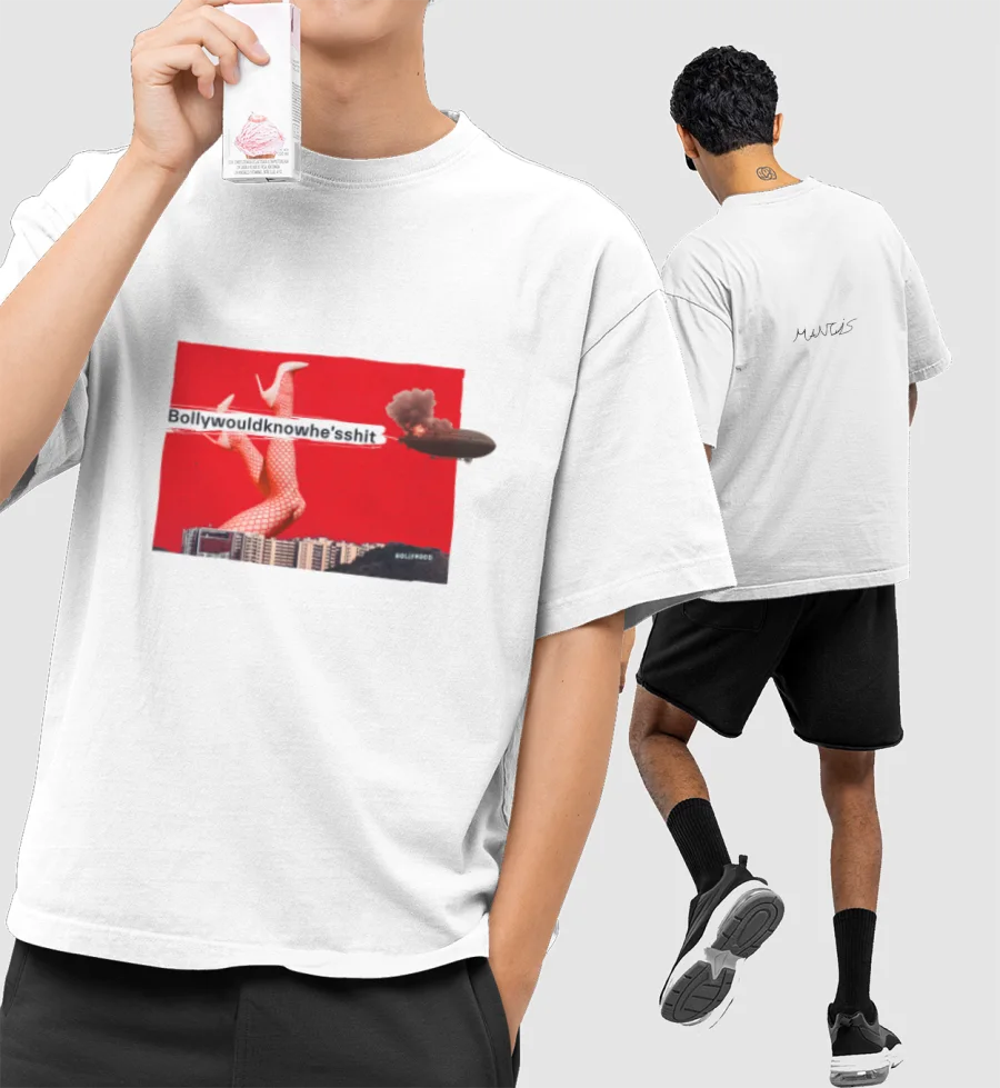 Bolly would know he's shit Oversized T-Shirt (Front & Back Print)
