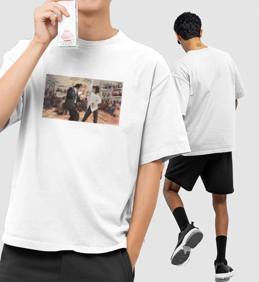 Pulp Fiction Front-Printed Oversized T-Shirt