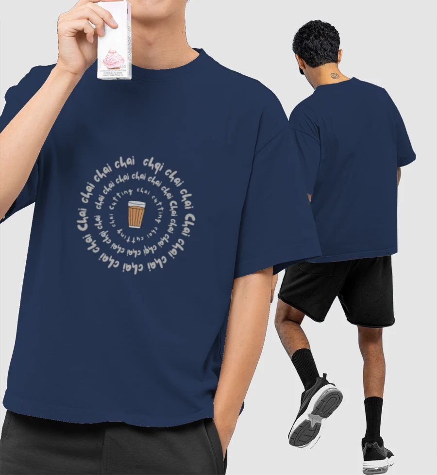 Chai Chai ! Front-Printed Oversized T-Shirt