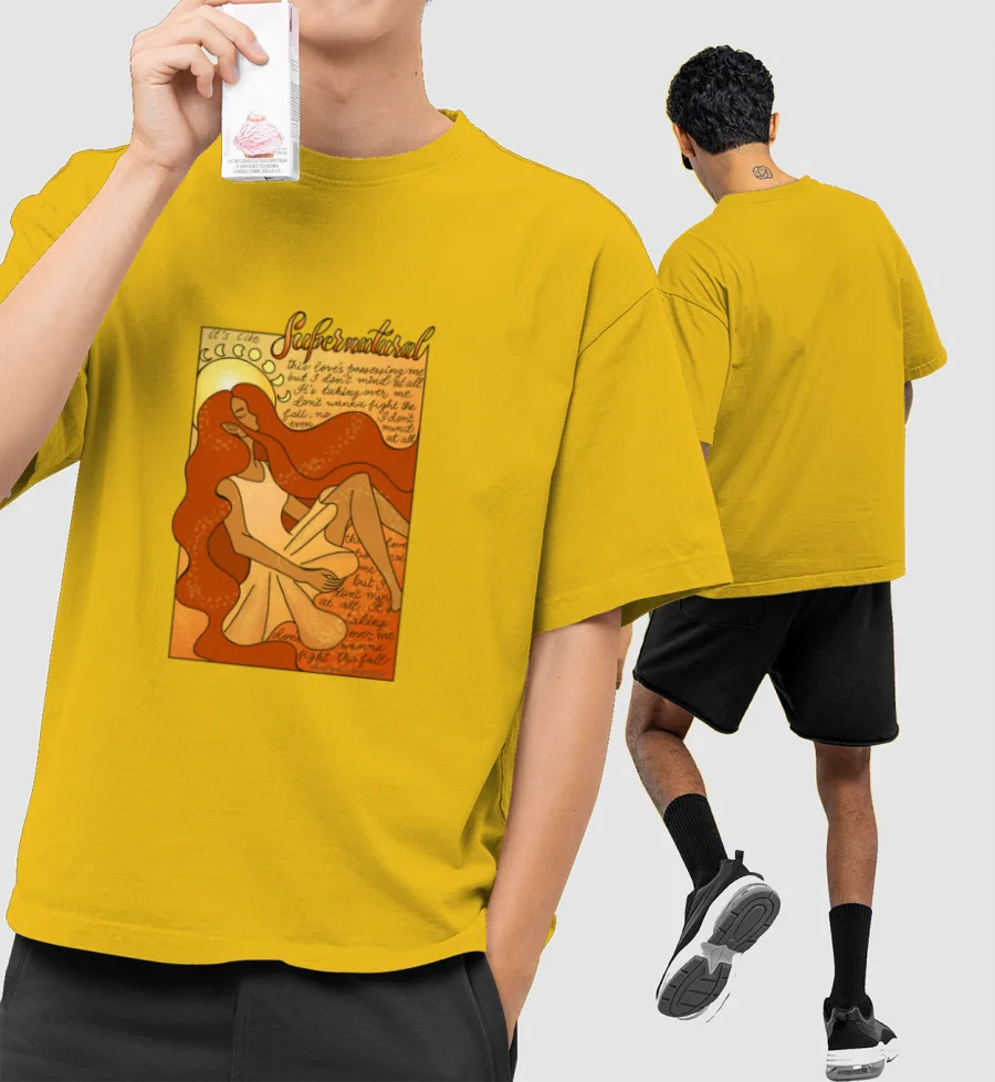 Supernatural lyric art Front-Printed Oversized T-Shirt