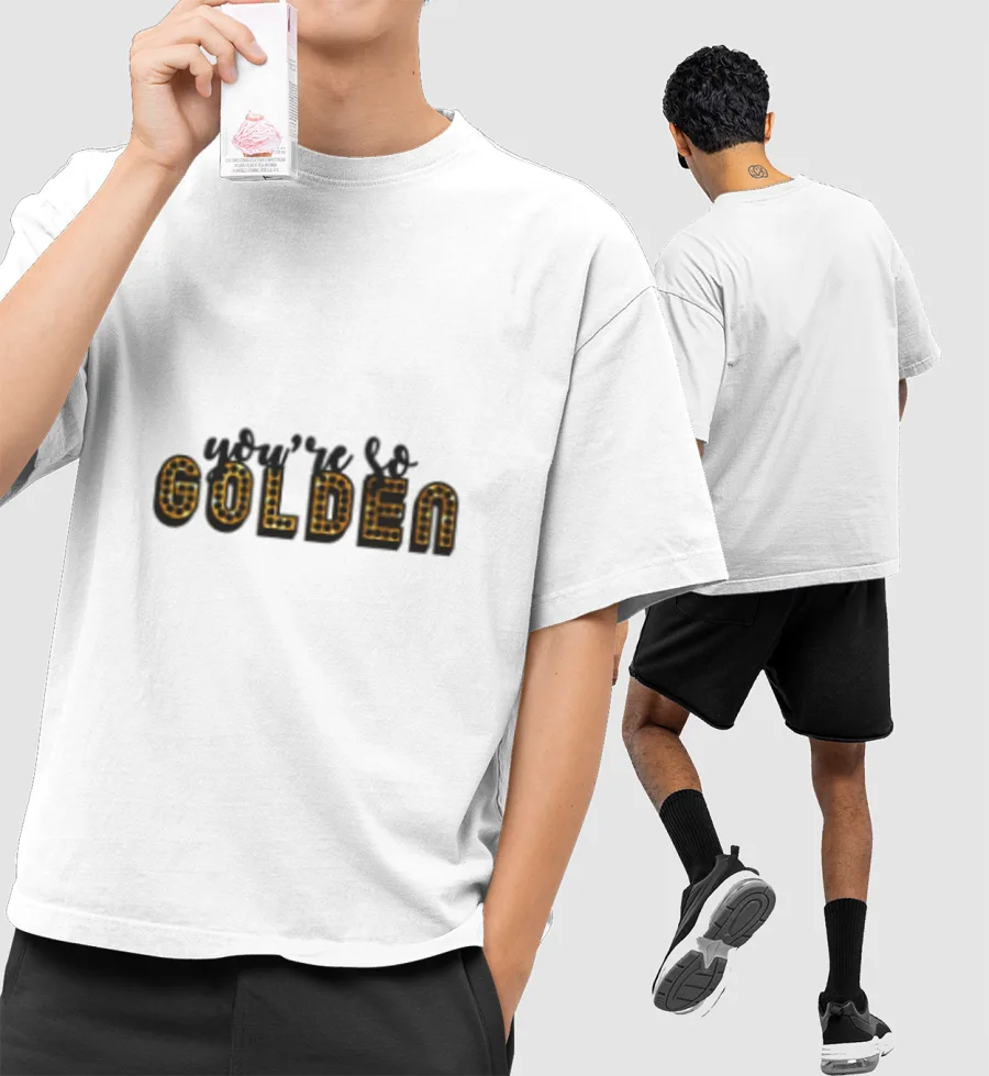 Golden-Harry Styles Front-Printed Oversized T-Shirt