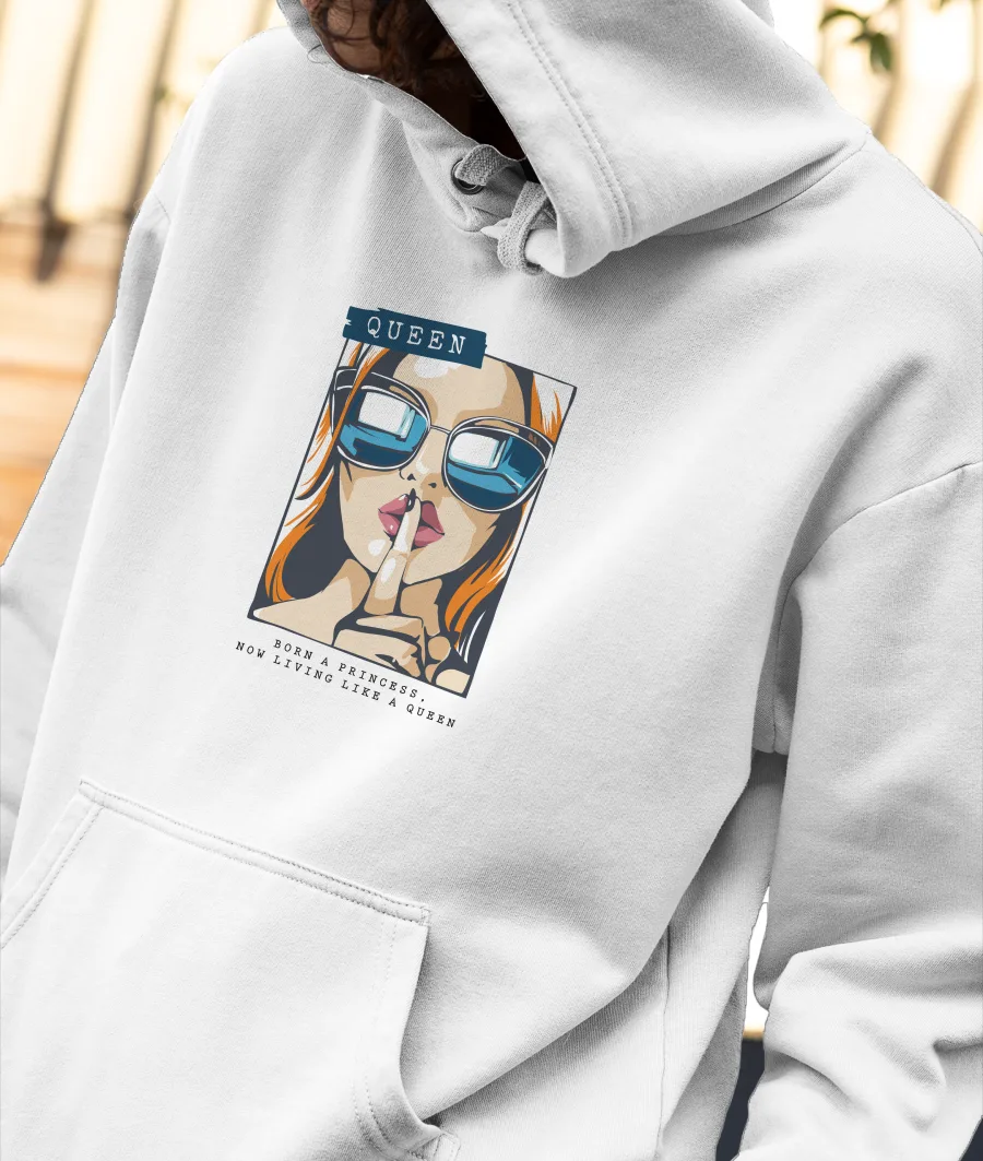 Girls Attitude _Girl Queen Front-Printed Hoodie