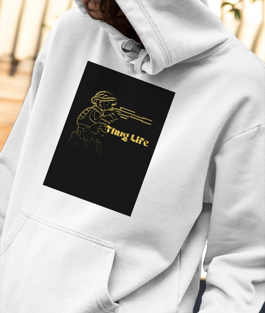 Thug life  Front-Printed Hoodie