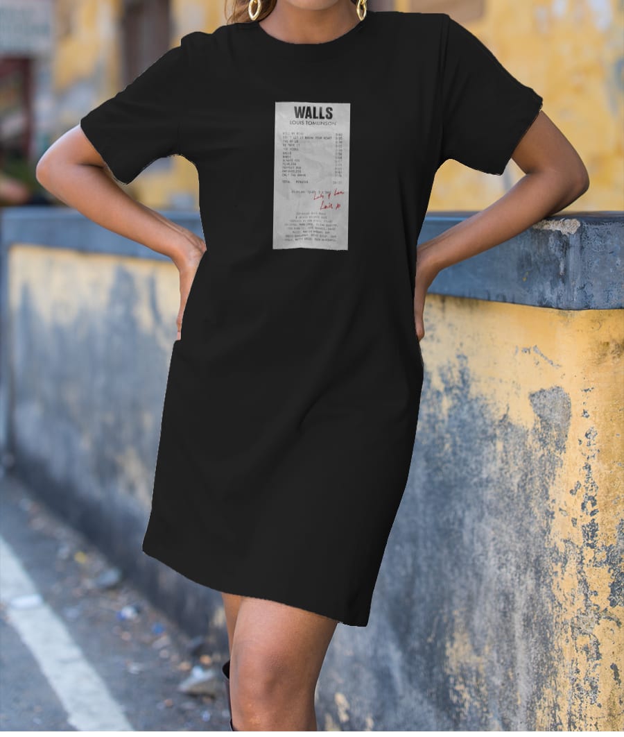 Louis Tomlinson Walls receipt T-Shirt Dress