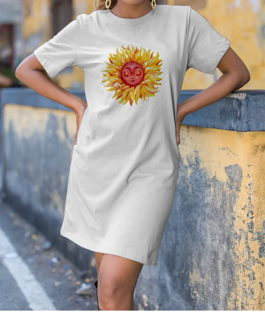 Watercolour Sun illustration  T-Shirt Dress