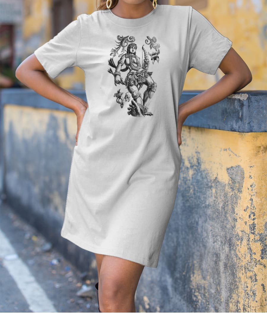 Madanika ancient Indian charac T-Shirt Dress