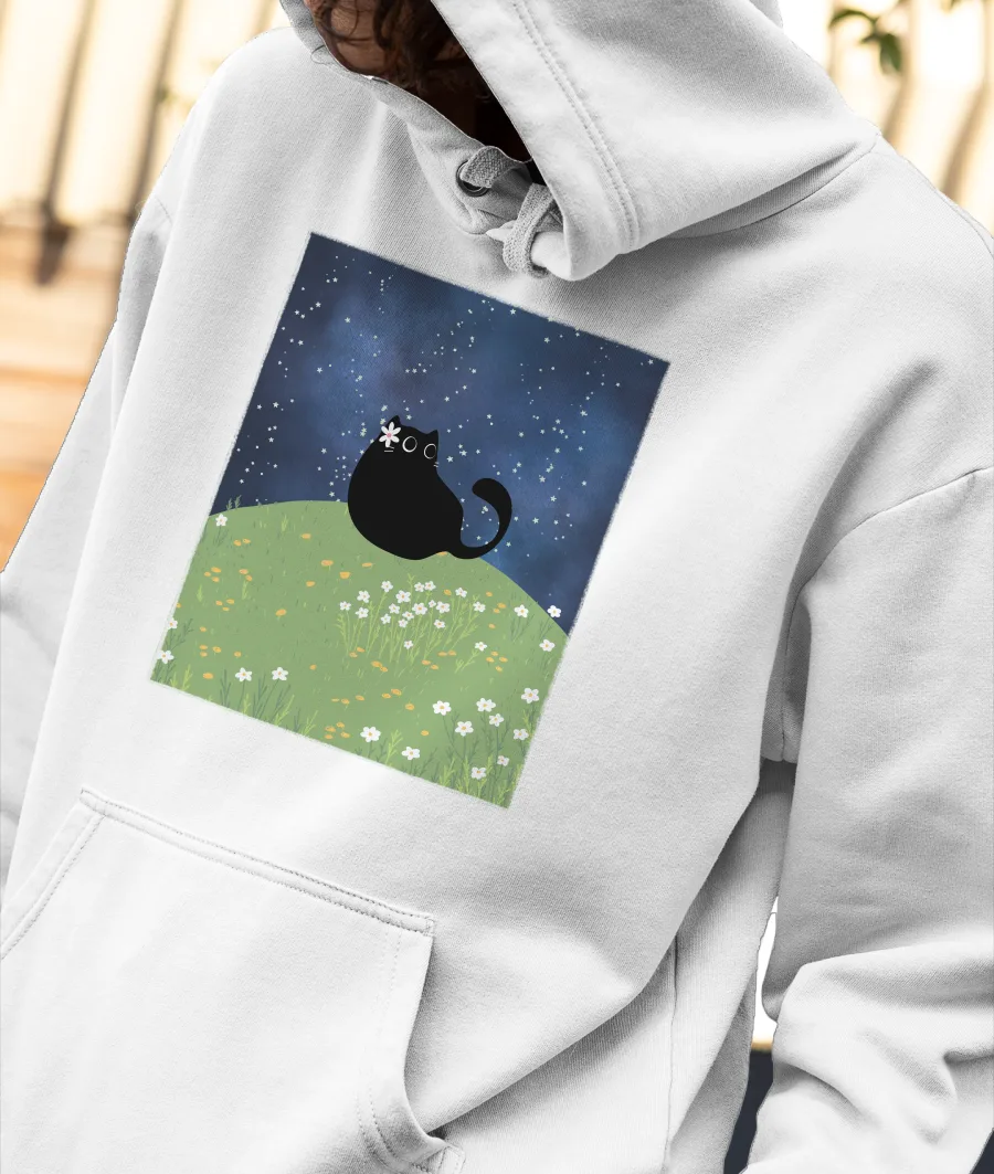 Medow Cat Front-Printed Hoodie