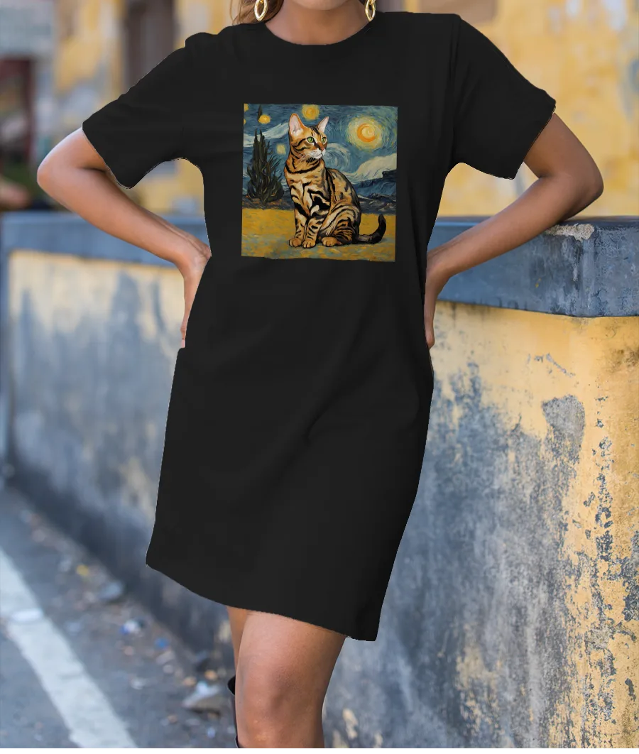 Bengal - Van Gogh T-Shirt Dress