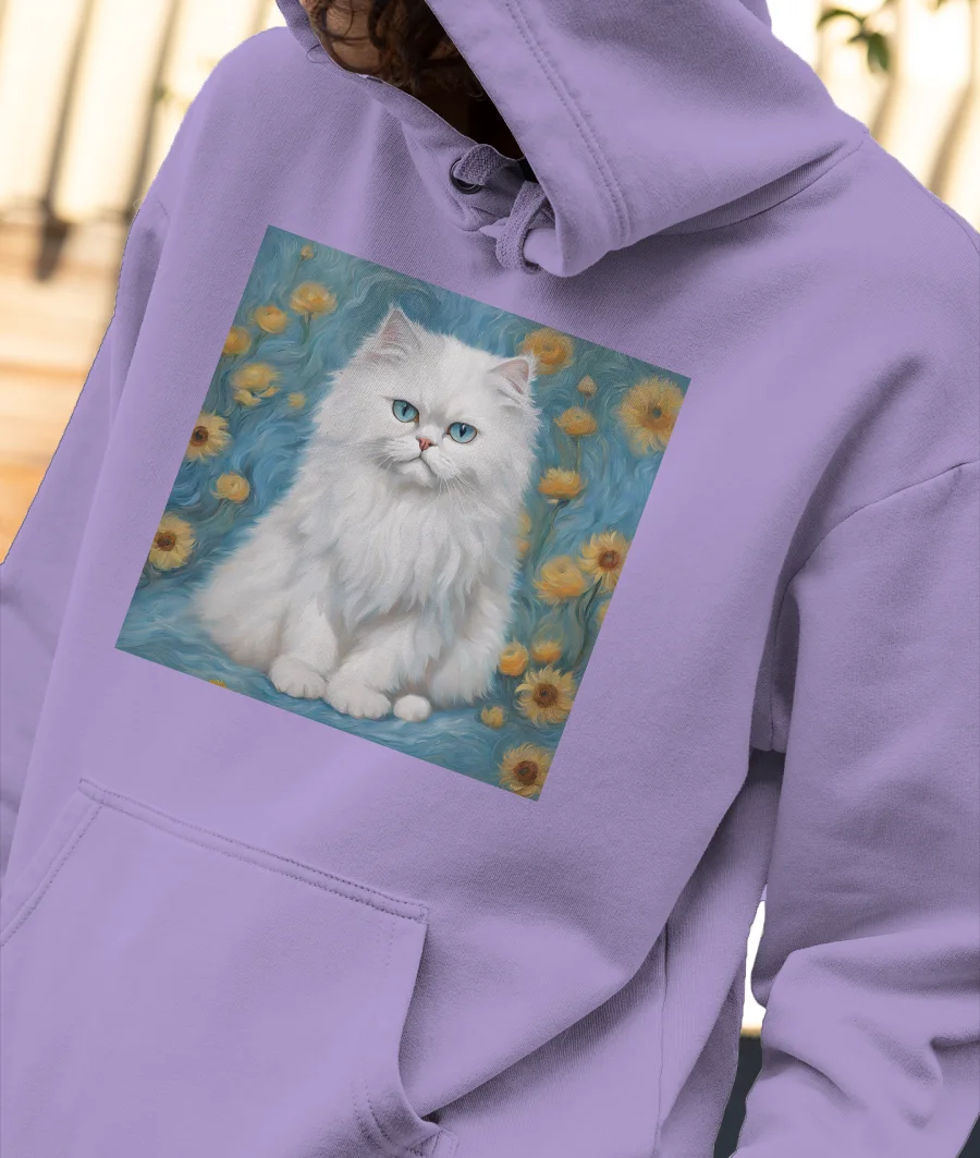 Persian Cat - Van Gogh Front-Printed Hoodie