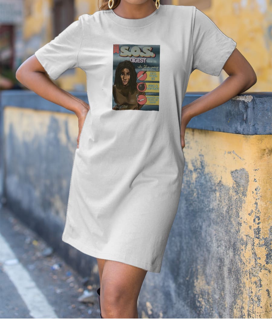 SOS by SZA retro fanart T-Shirt Dress