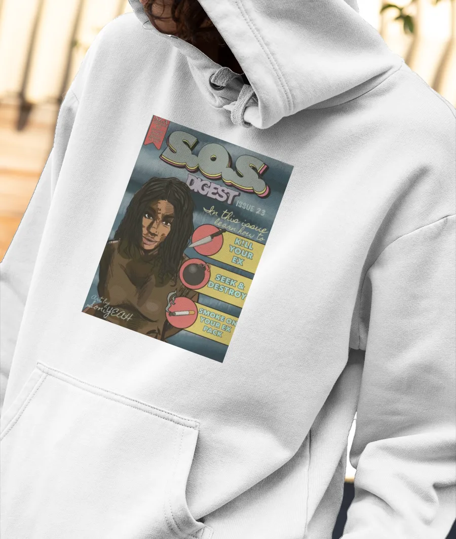 SOS by SZA retro fanart Front-Printed Hoodie