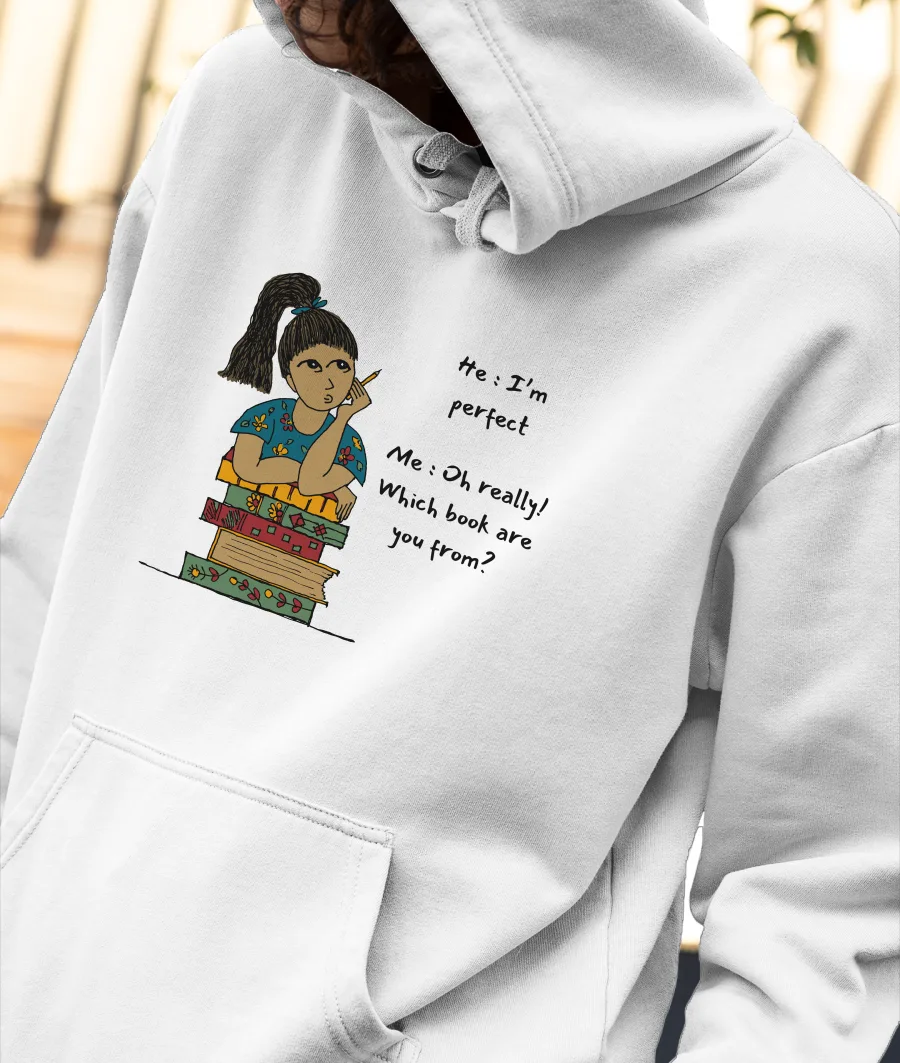 Girls love boys in books Front-Printed Hoodie