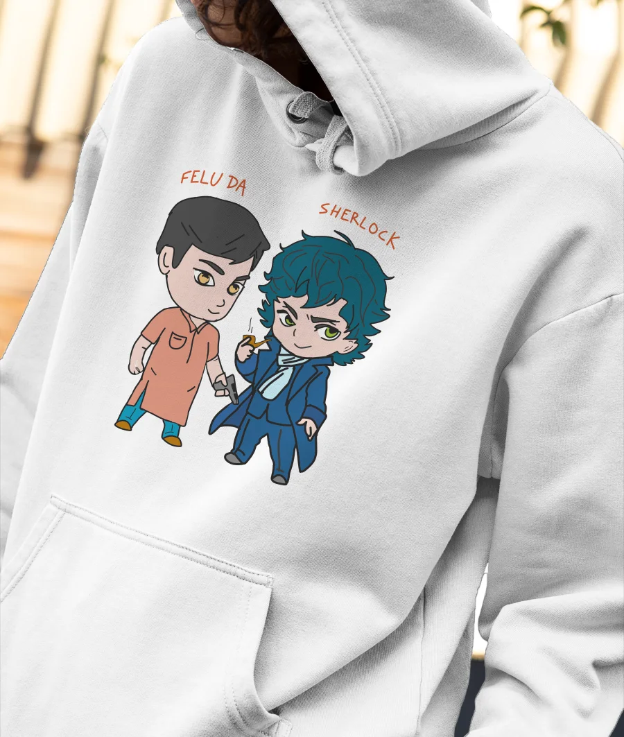 Feluda and Sherlock Front-Printed Hoodie