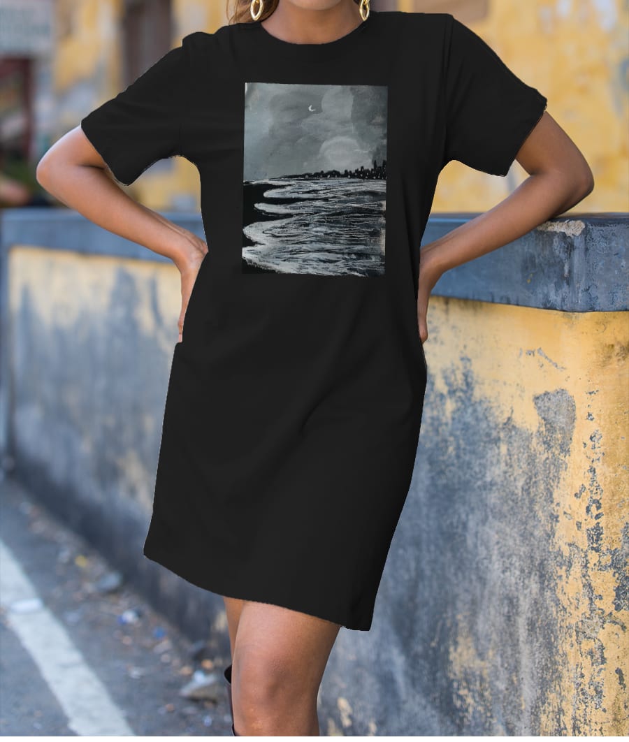 Black Sea. T-Shirt Dress