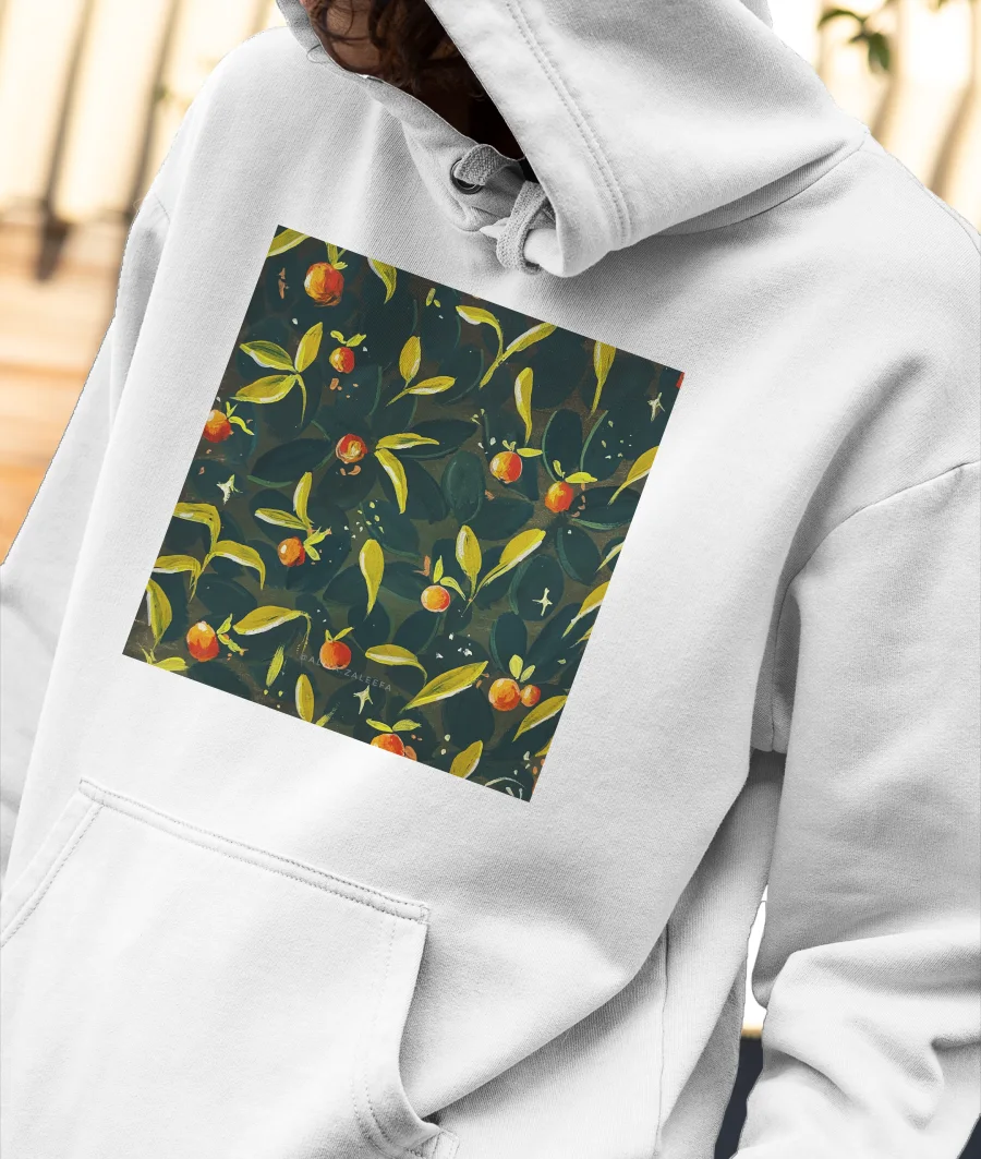 red and green by aliya zaleefa Front-Printed Hoodie