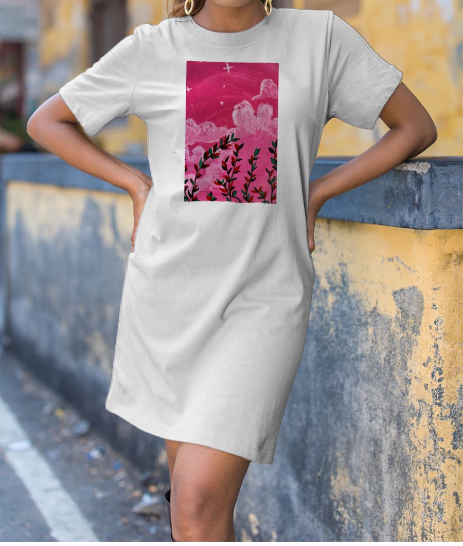 sky is pink by aliya zaleefa T-Shirt Dress
