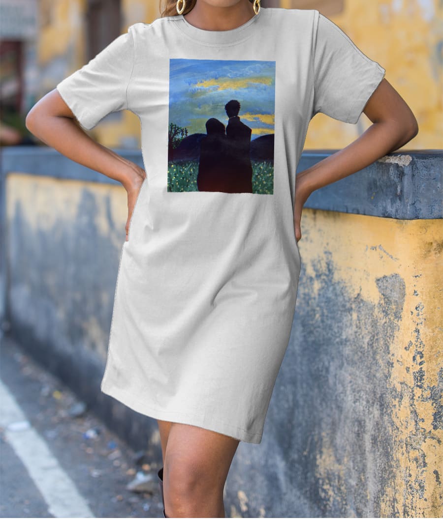 Korean couple T-Shirt Dress