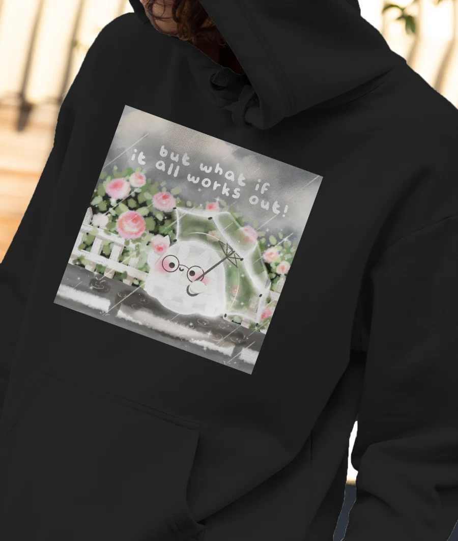 Ghostie Front-Printed Hoodie