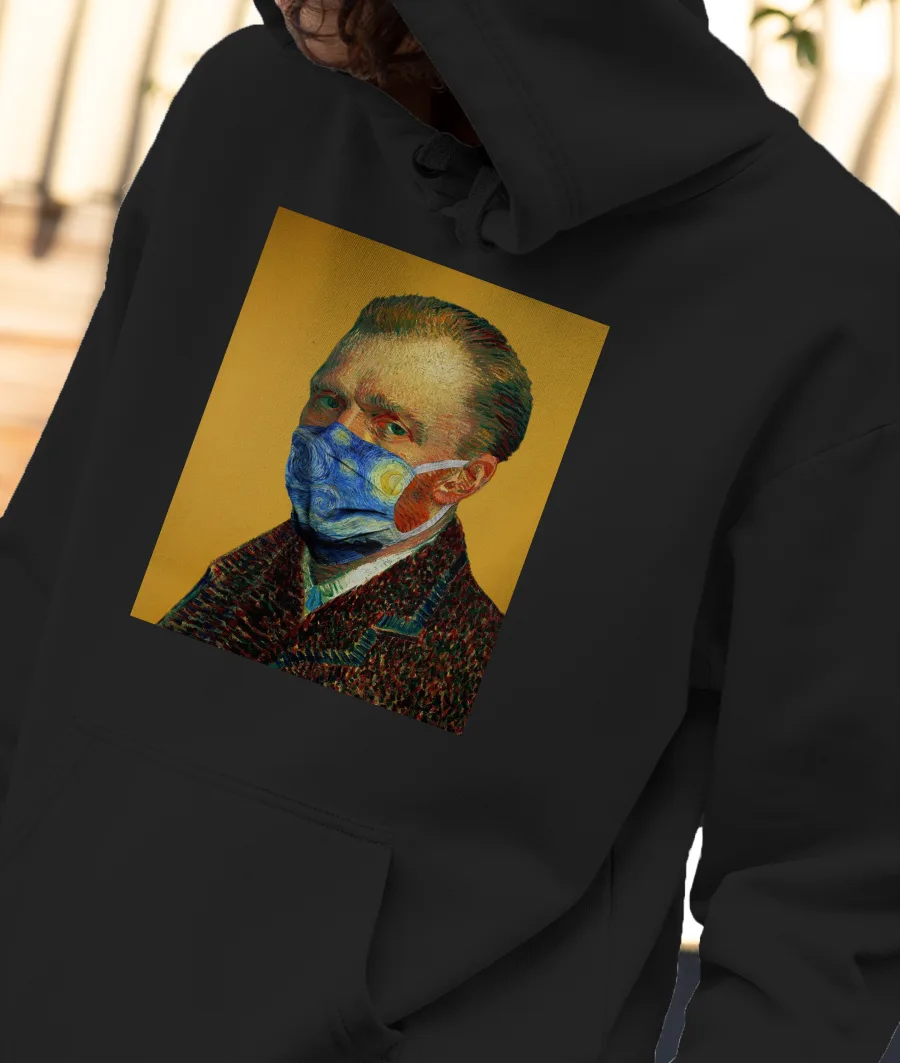 Van Gogh - Corona but Art Front-Printed Hoodie