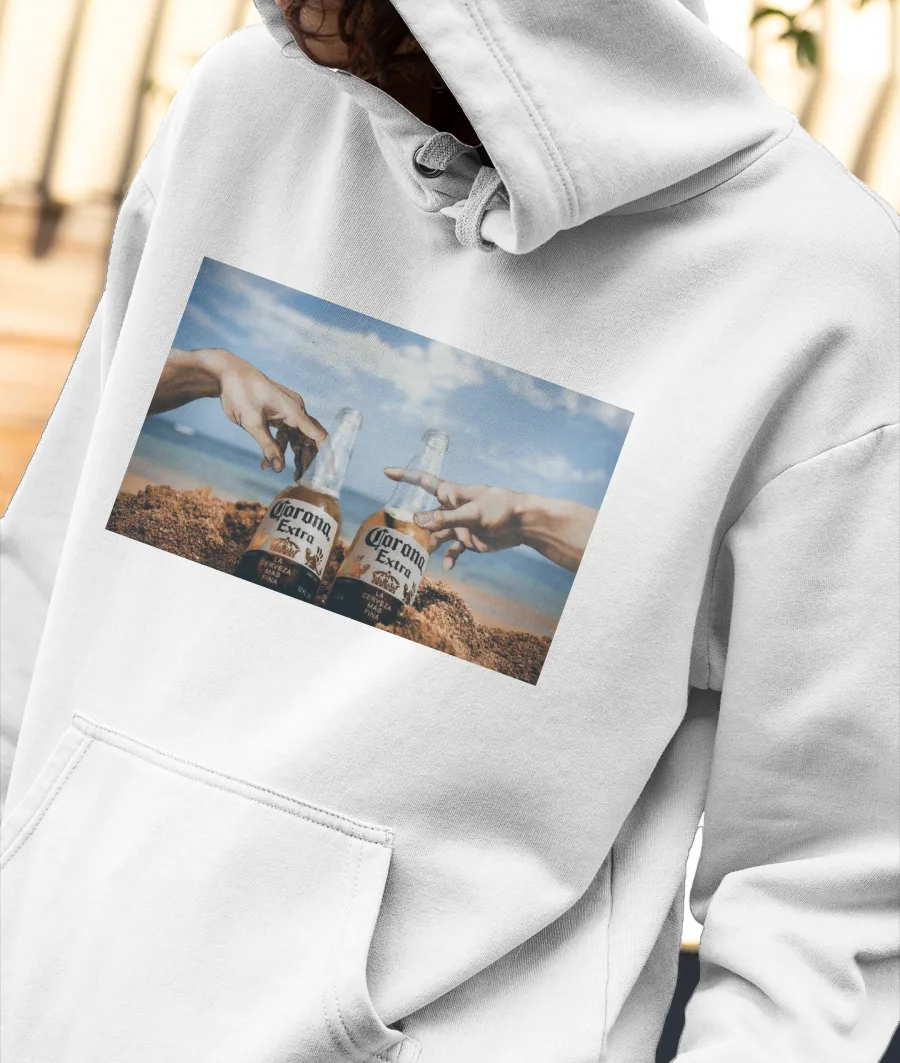 Vibing to Corona Front-Printed Hoodie